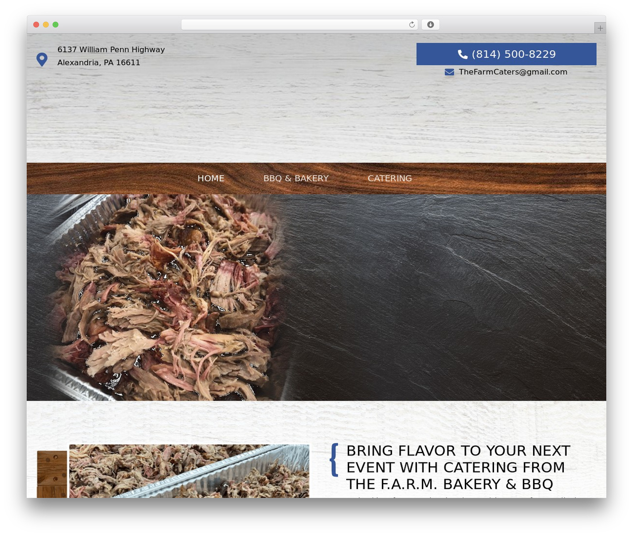 HeadStart (EZ) theme WordPress - thefarmbbqandbakery.com