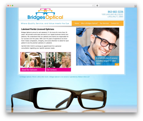Squid theme WordPress - bridgesoptical.com