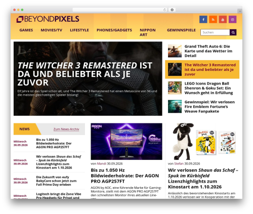 Theme WordPress Beyond Pixels - beyondpixels.de
