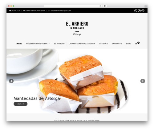 WordPress theme Bakery - elarrieromaragato.com