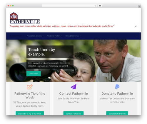 WordPress theme evolve - fatherville.com