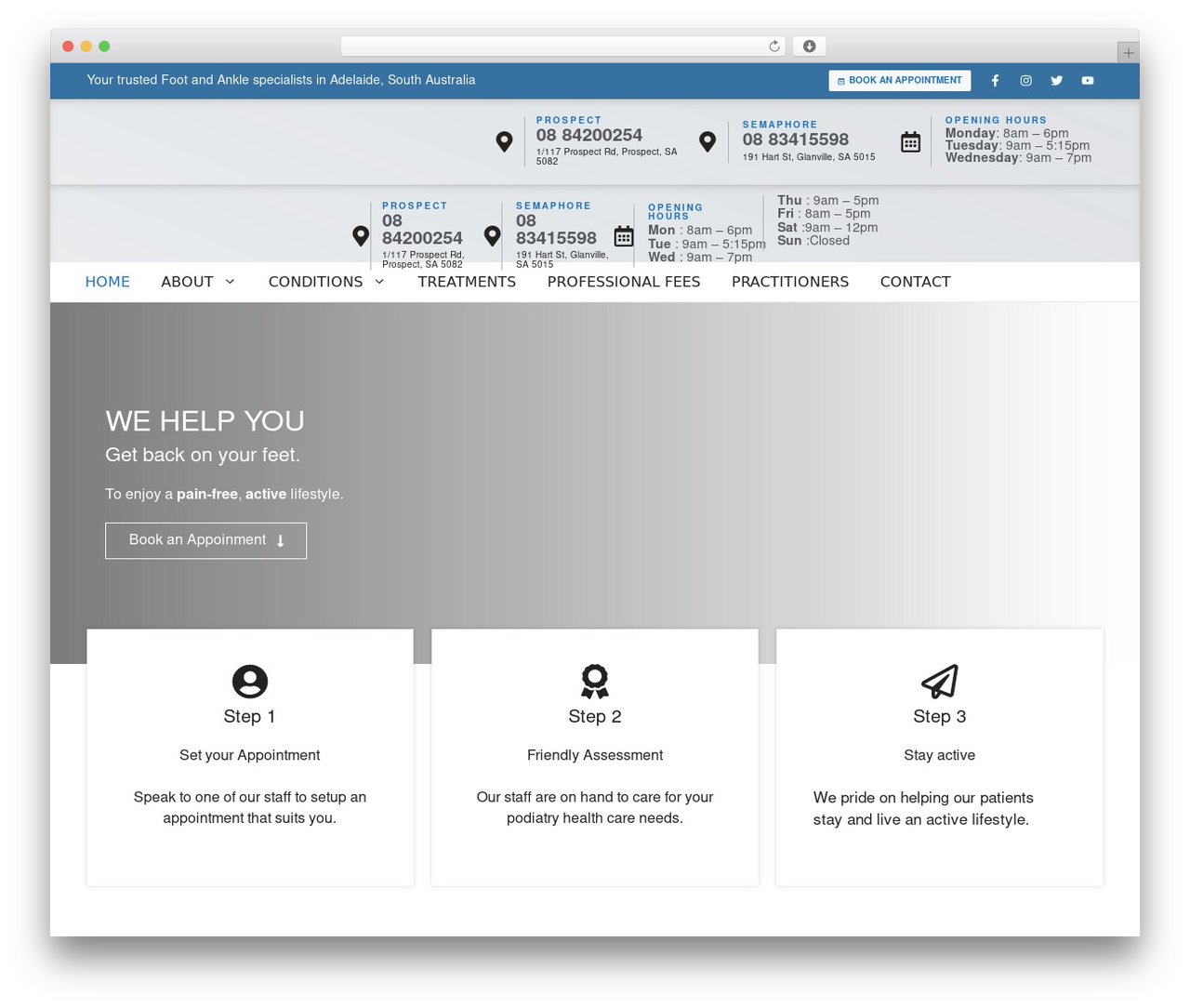 WordPress theme Foot and Ankle 2022 - footandankle.com.au