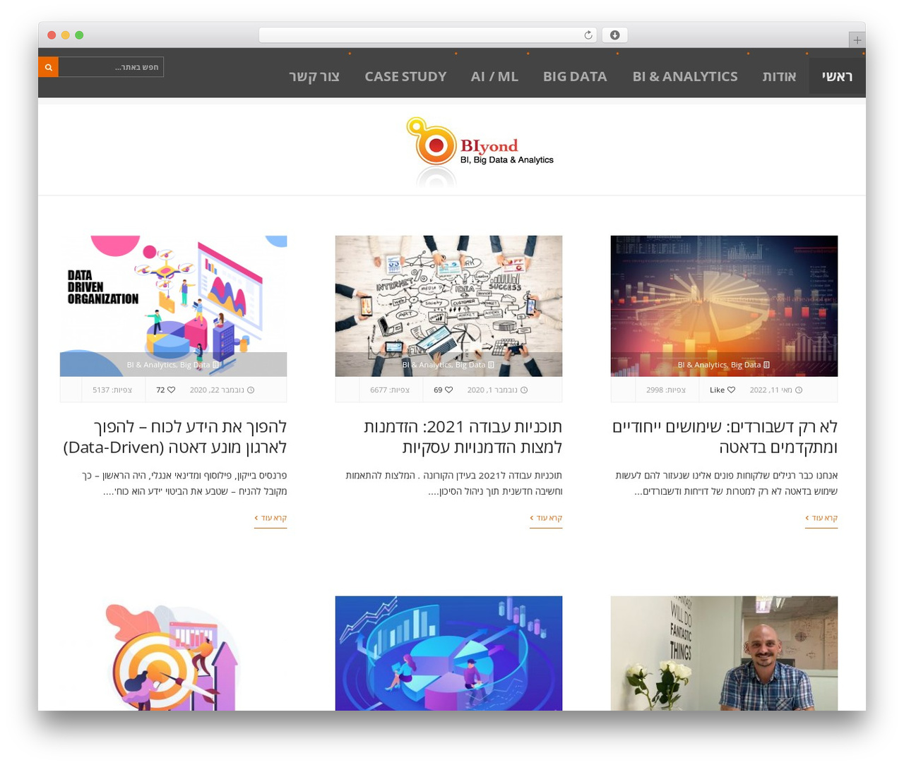 Cite Theme WordPress theme - blog.biyond.co.il