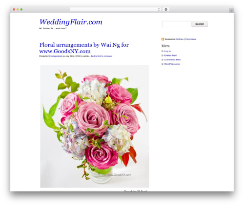 simpleX best wedding WordPress theme - blog.weddingflair.com