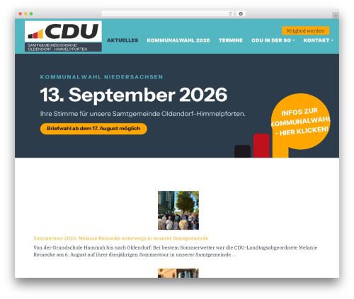 WordPress theme CDU Theme - cdu-oldendorf-himmelpforten.de