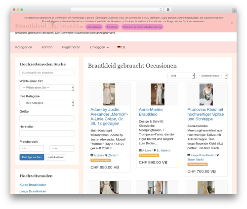 Donovan pro WordPress plugin - brautkleid-gebraucht.ch