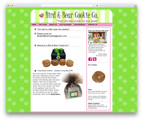 WordPress theme Eximius - birdandbearcookies.com