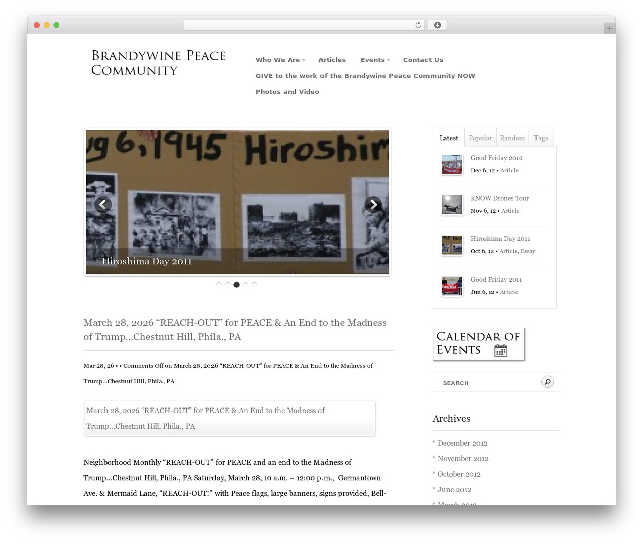 WordPress theme Respo Theme - brandywinepeace.com