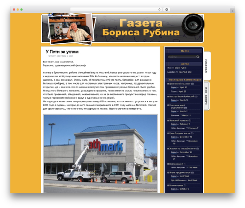 WordPress theme Rubinary - borisrubin.com