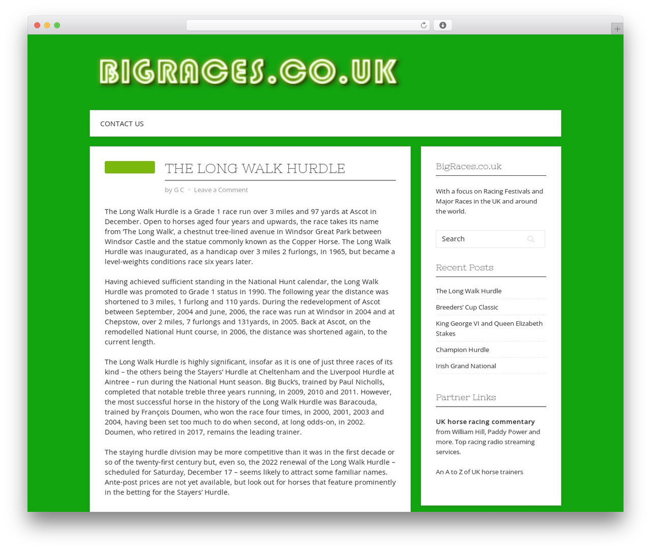 Contango WordPress theme - bigraces.co.uk Contango WordPress theme - bigraces.co.uk