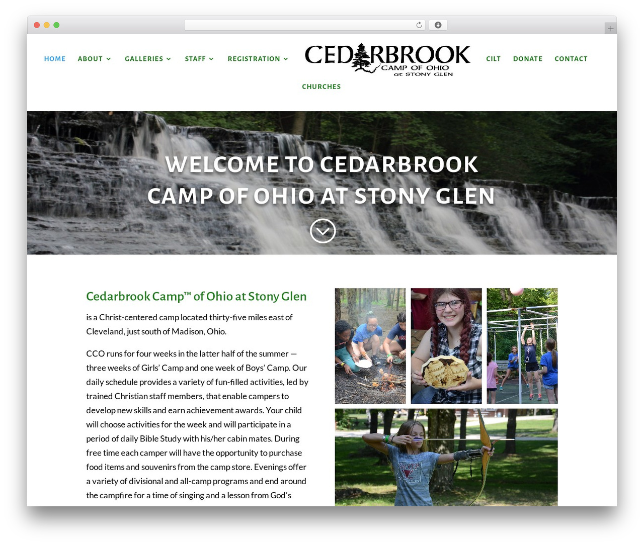 Divi theme WordPress - cedarbrookcampoh.com