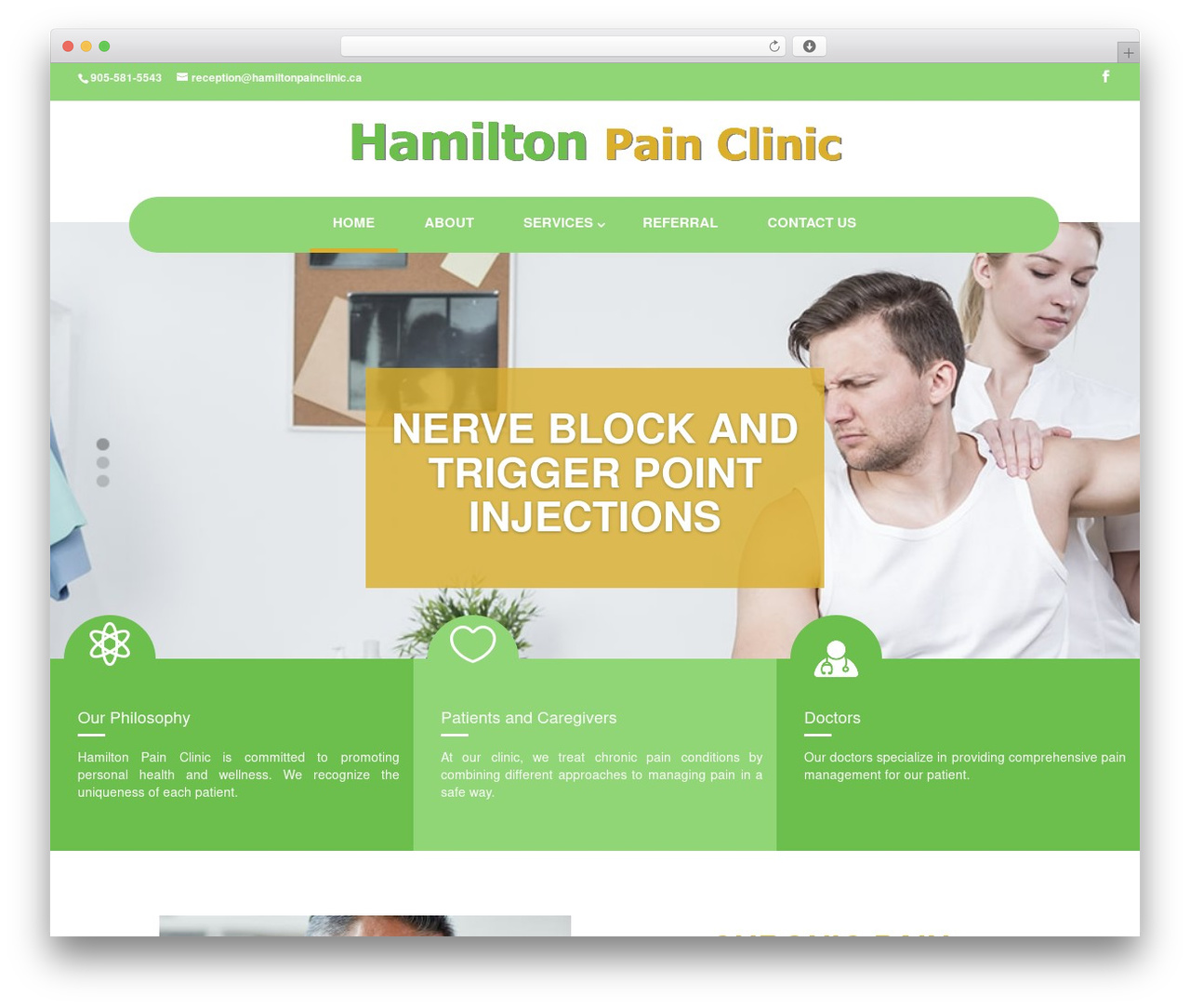 hamiltonpainclinic theme WordPress - hamiltonpainclinic.ca