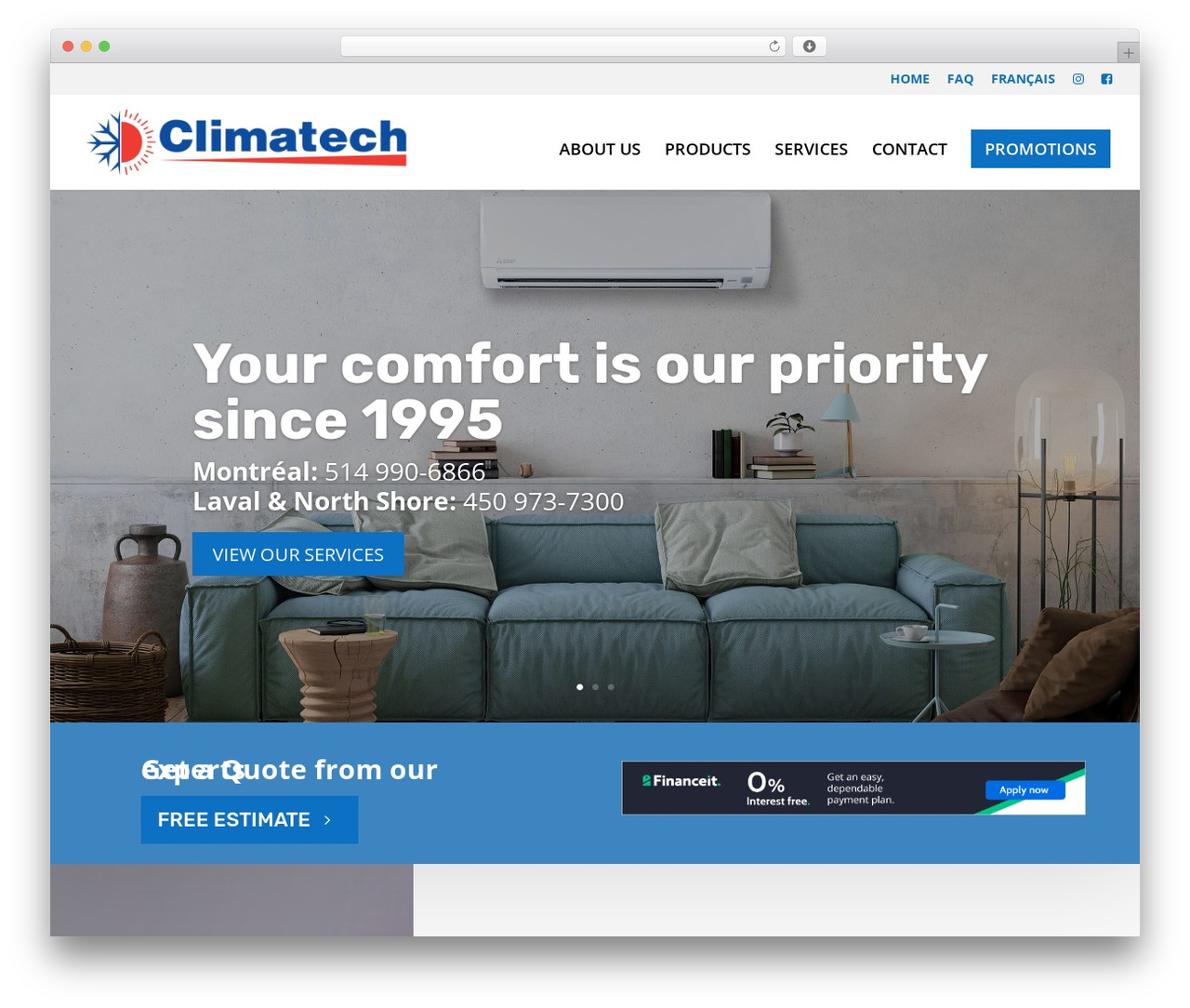 Divi WordPress theme - climatech.ca