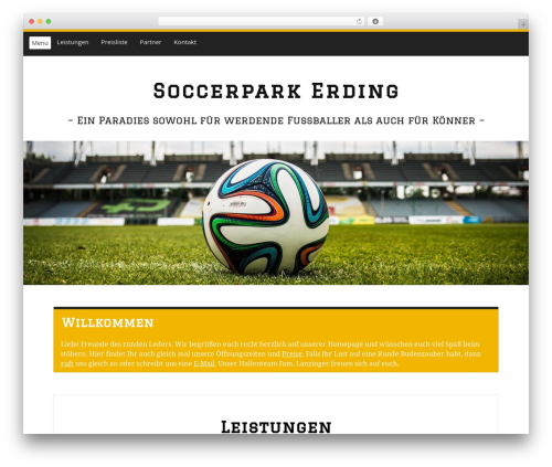 Embla WordPress theme - soccerpark-erding.de