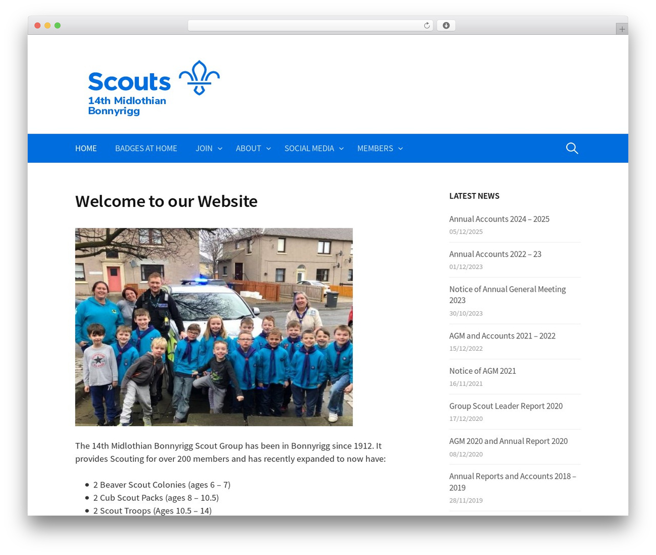Theme WordPress First - bonnyriggscouts.org.uk
