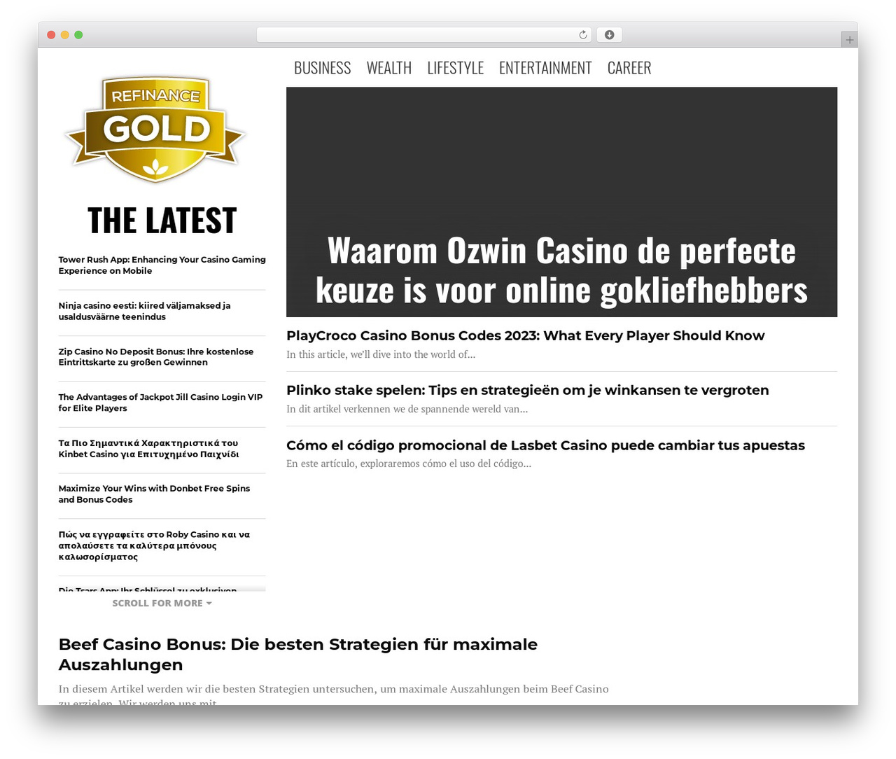 WordPress theme DeVoe-Child-refinancegold - beansandcreams.com