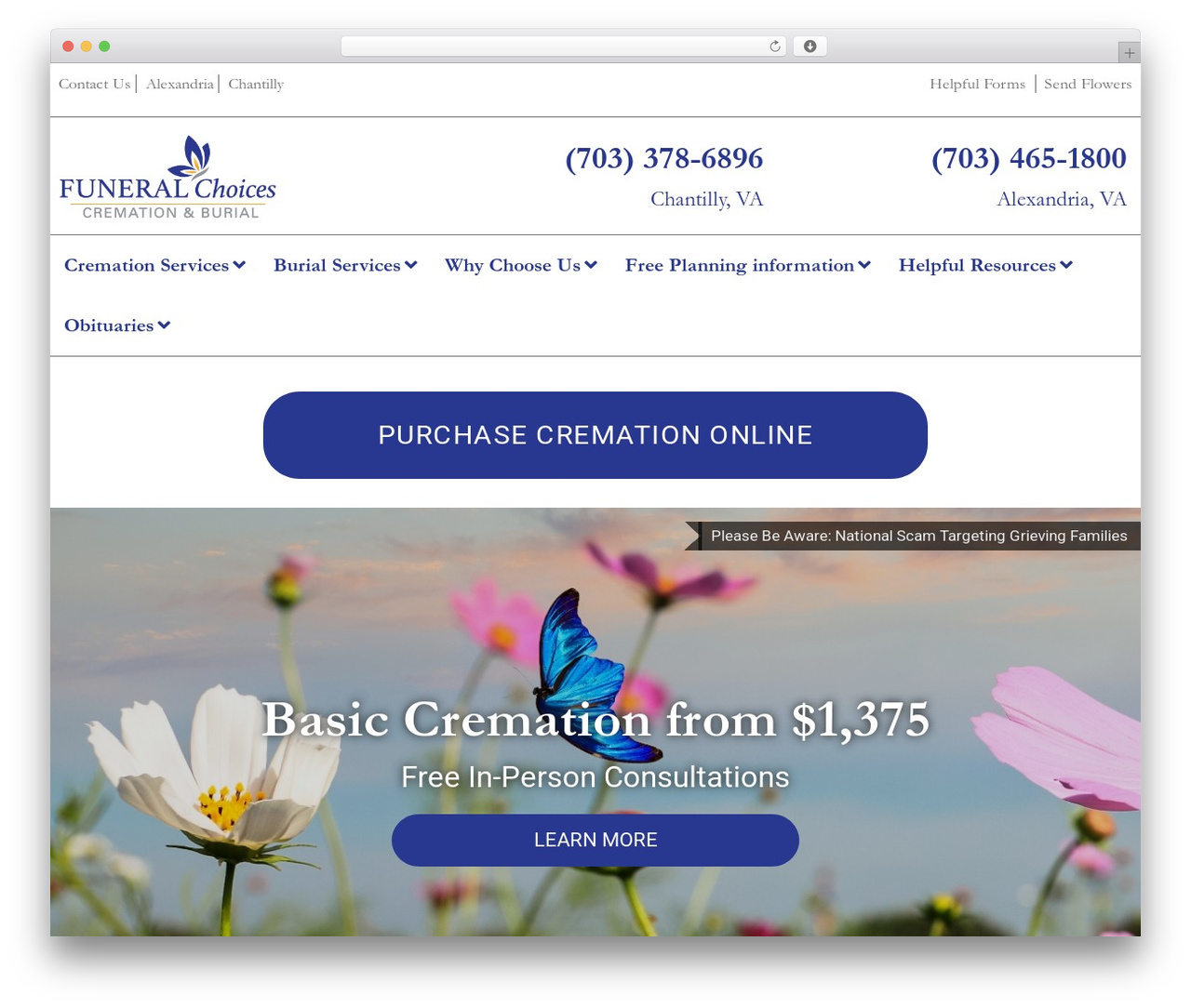 WordPress theme Hello Elementor Child - funeralchoices.com