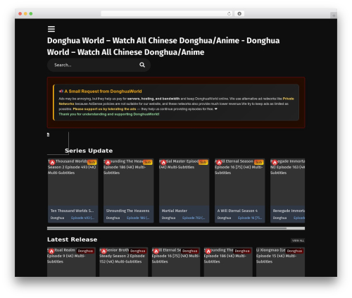 Theme WordPress AnimeStream - donghuaworld.com