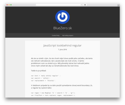 Theme WordPress Relativity - bluezero.sk
