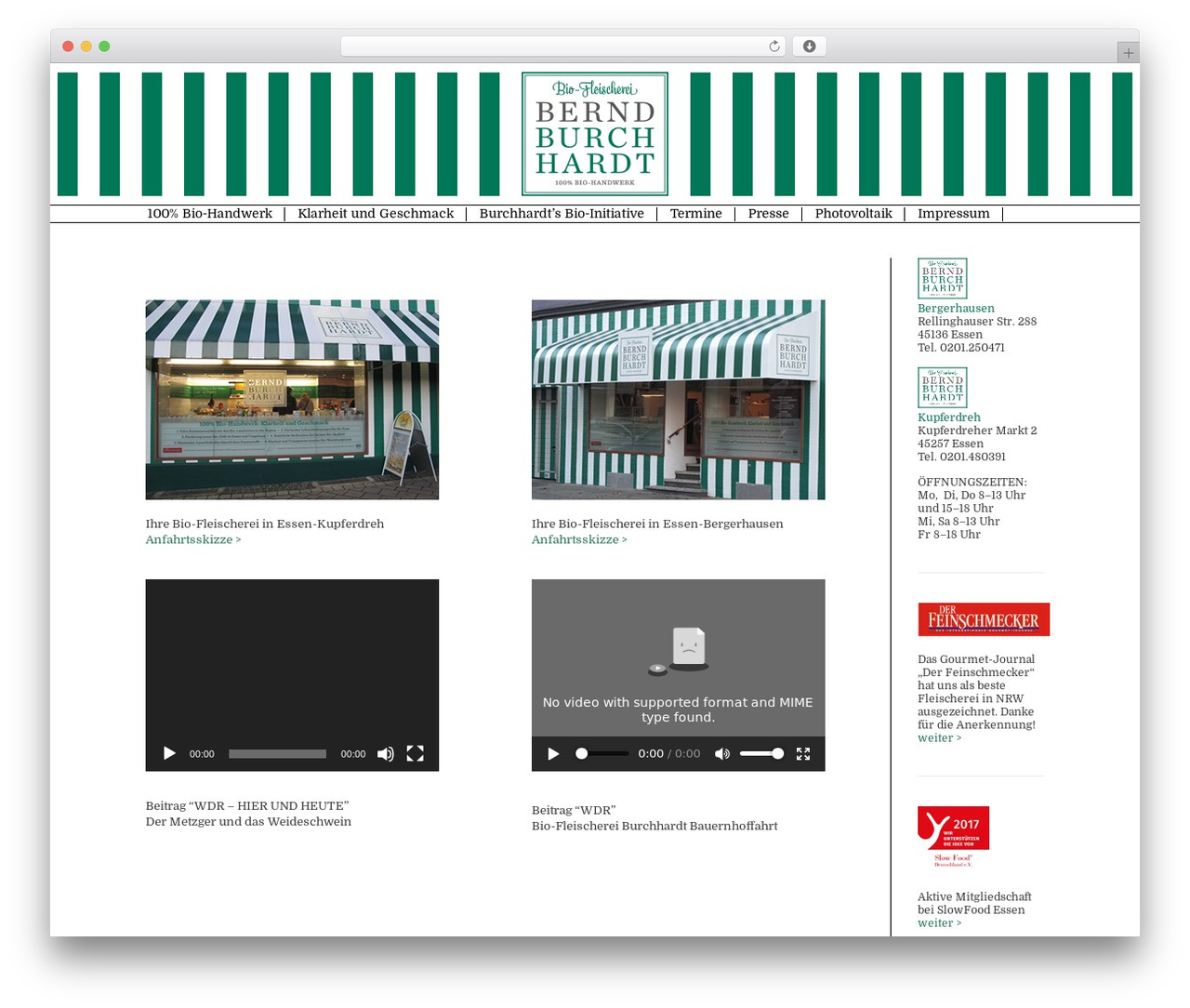 WordPress theme Concept - bio-fleischerei-burchhardt.de