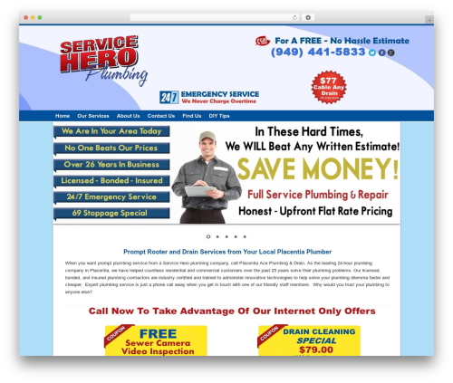 WordPress theme SmallBiz Dynamic - bestplumberinnewportbeach.com