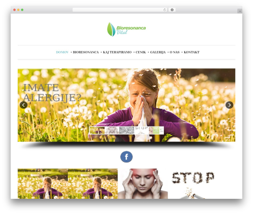 WordPress website theme Cherry - Multipurpose Wordpress Theme - bioresonanca-vital.si