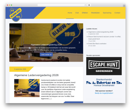WP Bootstrap 4 WordPress website theme - blauwgeel1915.nl