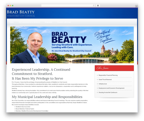 Candidate WordPress theme - bradbeatty.ca