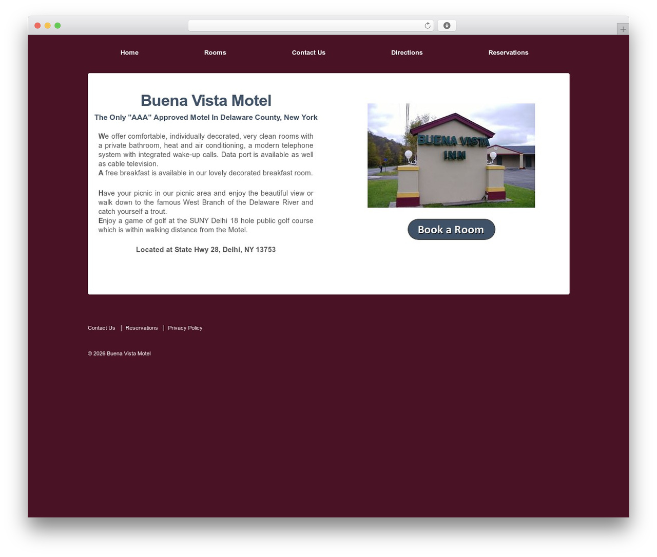 Responsive Pro theme WordPress - buenavistamotel.com