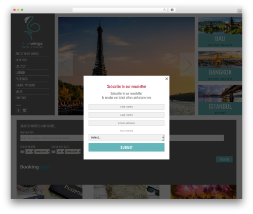 Socha Responsive Theme WordPress travel theme - bluewingsleb.com