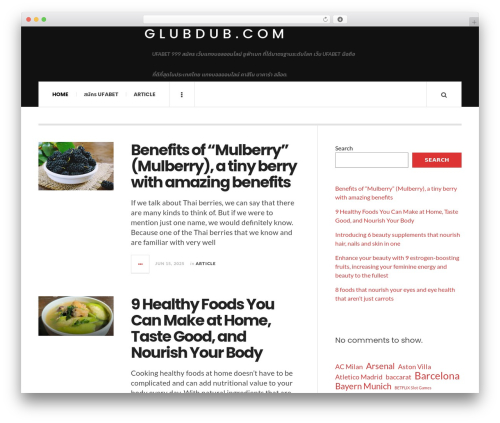 Theme WordPress JustWrite - glubdub.com