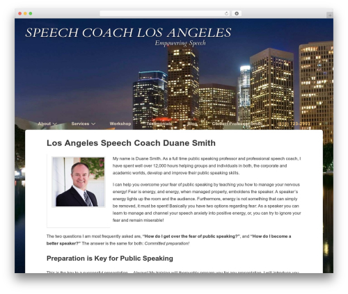 Responsive WordPress theme - speechcoachlosangeles.com