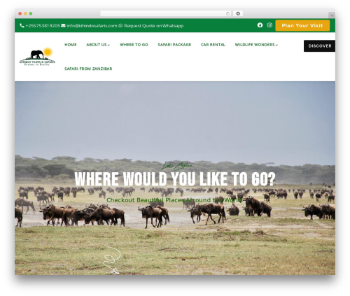 Tevily themer WordPress plugin - kihindosafaris.com