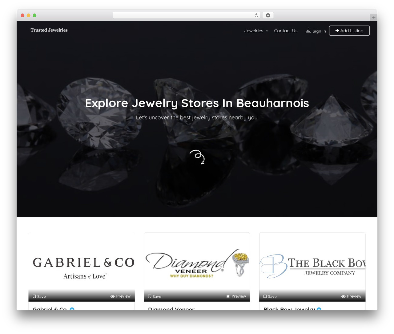 WordPress theme Listingpro - trustedjewelries.com