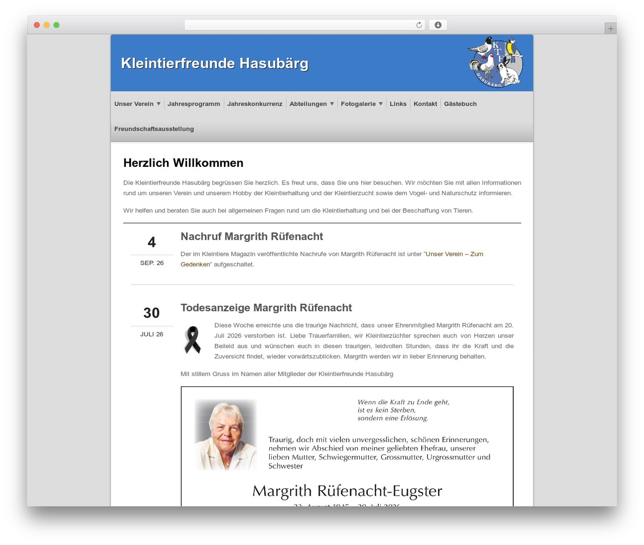 WordPress theme Priimo - kleintierfreunde-hasubaerg.ch