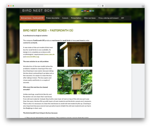 Canonical WordPress theme - birdnestbox.eu