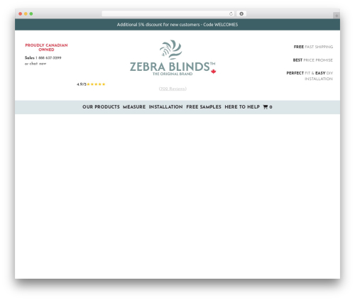 cherry WordPress theme - zebra-blinds.ca