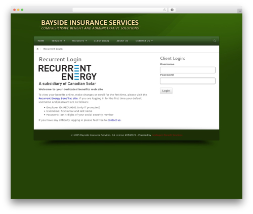 Commodore free WordPress theme - baysideins.com/recurrent-login