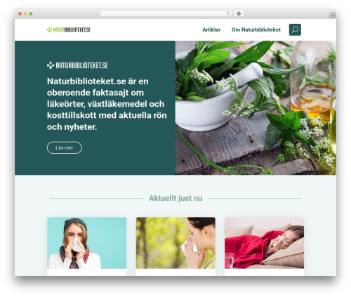 Divi mobile WordPress plugin - naturbiblioteket.se