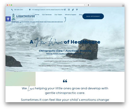 Hello Elementor theme WordPress - lighthousechiropracticandwellness.com