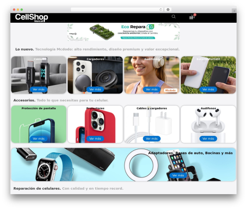 Hello Elementor WordPress theme design - cellshopmexicali.com