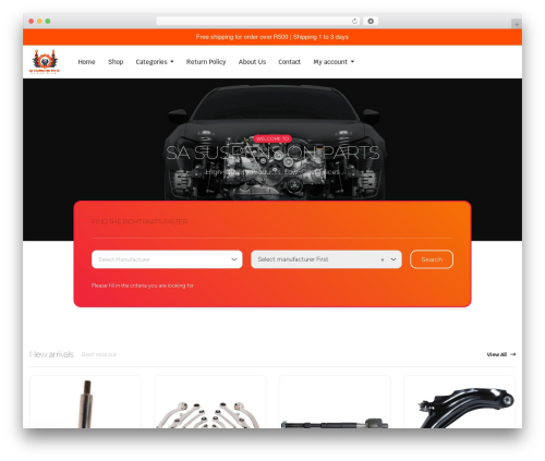 Partdo core WordPress plugin - sasuspensionparts.co.za