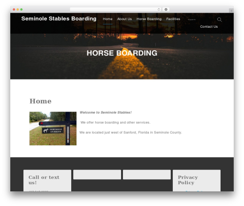 Services WordPress theme - seminolestables.com