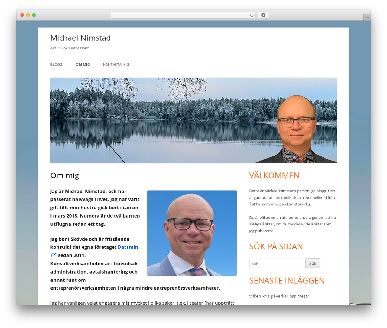 Tiny Framework best free WordPress theme - blogg.nimstad.se/om-michael-nimstad