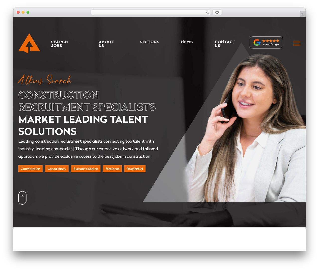 WP theme Class Creative Theme - atkinssearch.co.uk