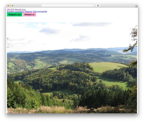 Zeleni theme WordPress - zeleni-zlinsko.cz