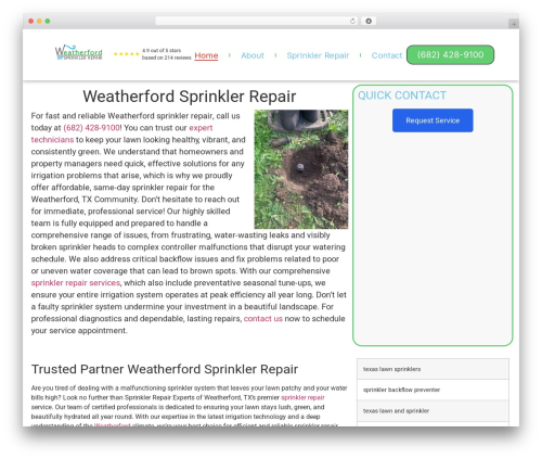 Satellite tech checkins WordPress plugin - weatherfordsprinklerrepair.com
