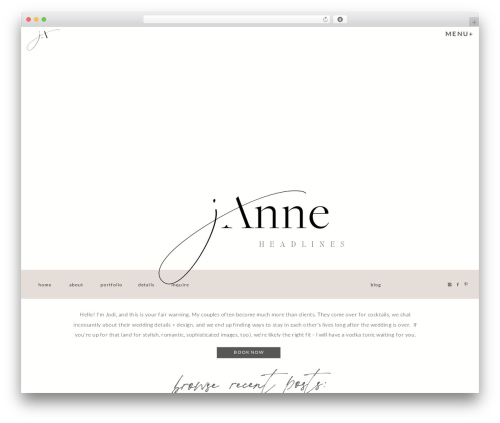 Showit wallpapers WordPress theme - j-annephotographyblog.com