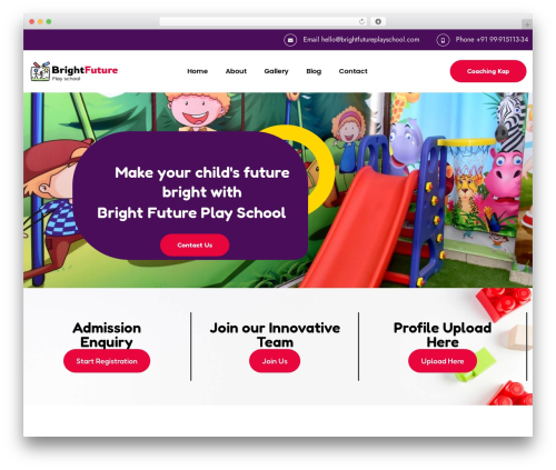 Kiddino core WordPress plugin - brightfutureplayschool.com