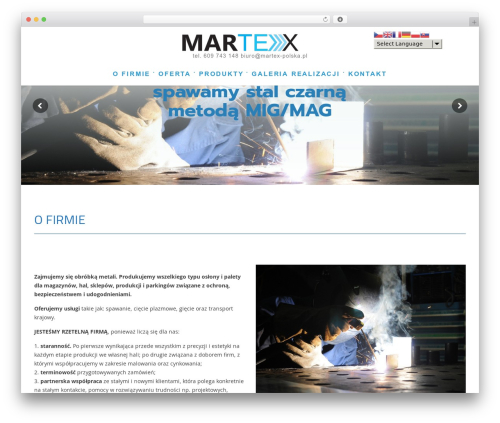 WordPress theme HyperX - martex-polska.pl